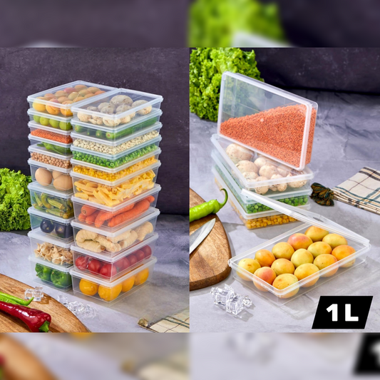 Reusable 1L Food Container with Attached Cover