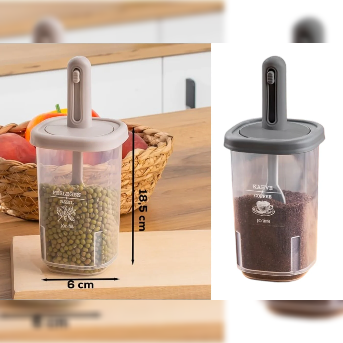 350 ml Plastic Spice Jar with Spoon