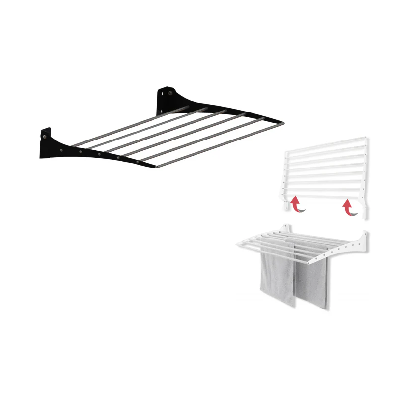 Aluminum Foldable Laundry Wall Mounted Drying Rack 95cm - Lunaz Shop