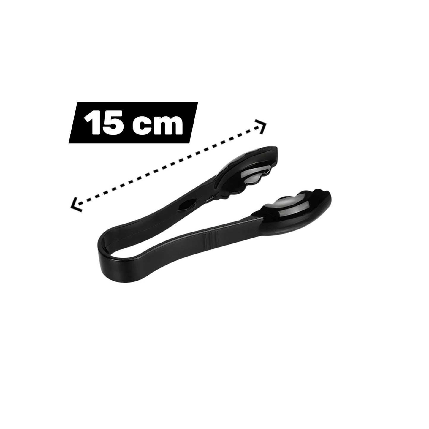 Polycarbonate Small Black Tong 15cm