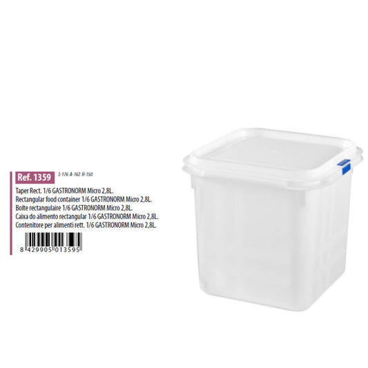Gastronorm Plastic Storage Container - 2.8lt