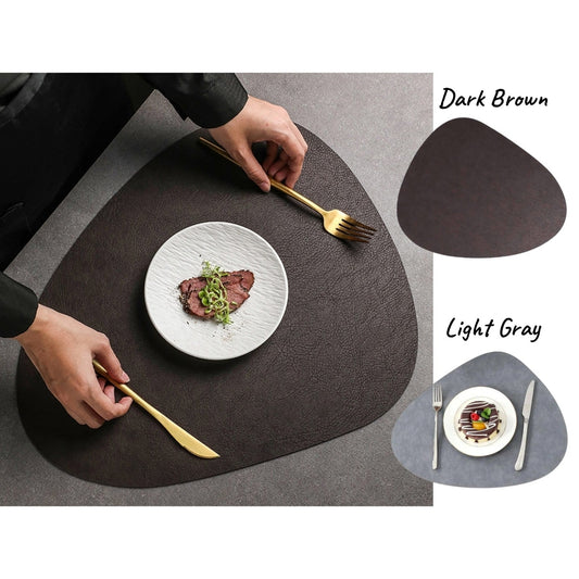 Irregular Triangle Shape Vinyl Leather Table Placemat 45