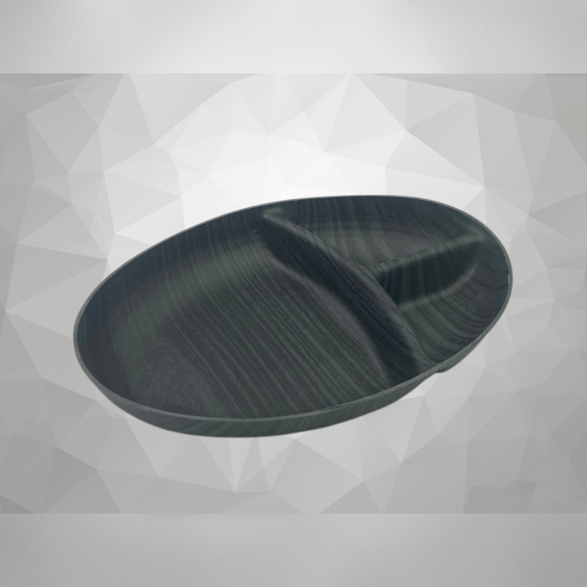 Black Wood Color 3 Compartments Snack Bowl