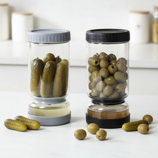 Dosthoff Slim Clear Glass Olive Pickle Preservation Jar