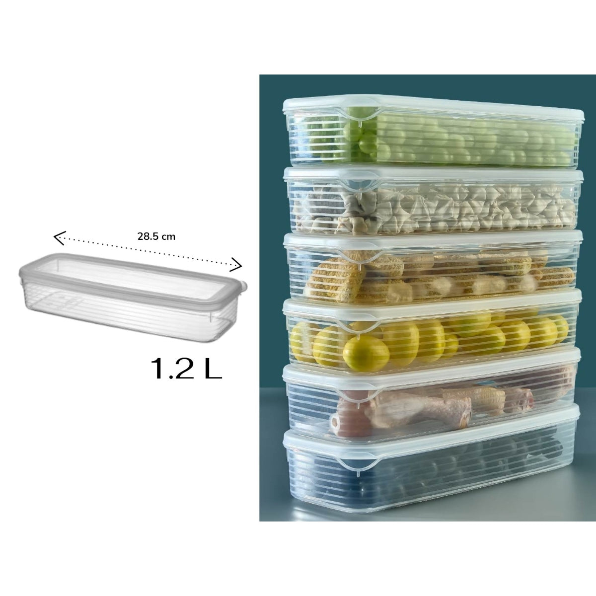 Line Storage Box Long 1.2 L Food Box