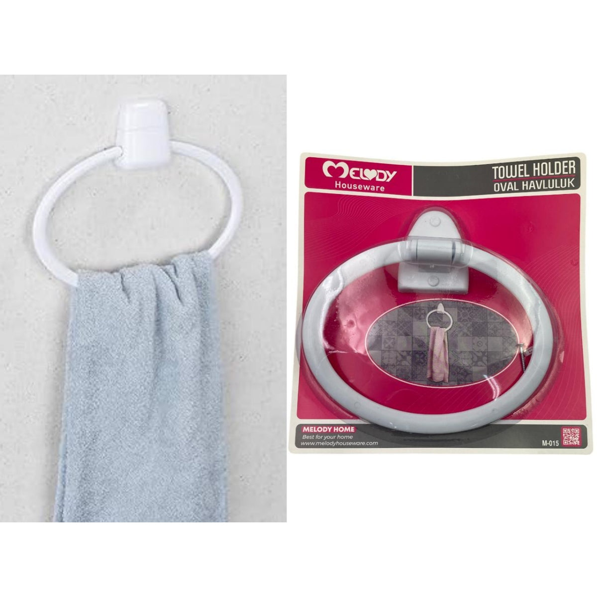 Plastic Adjustable Towel Paper Roll Holder M-015