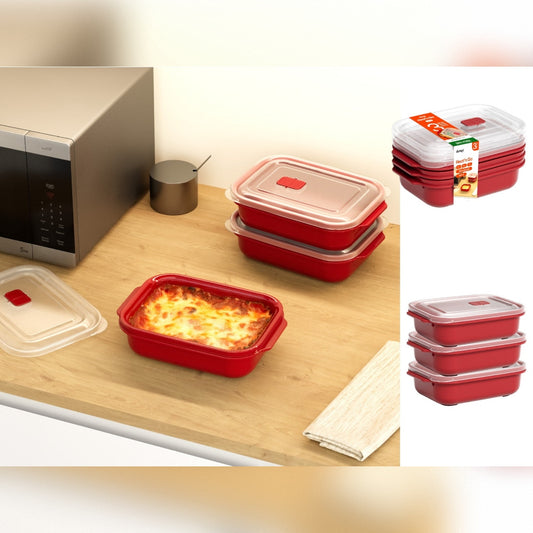 3 Pieces Set Heat'n Go Food Containers 1300 ml