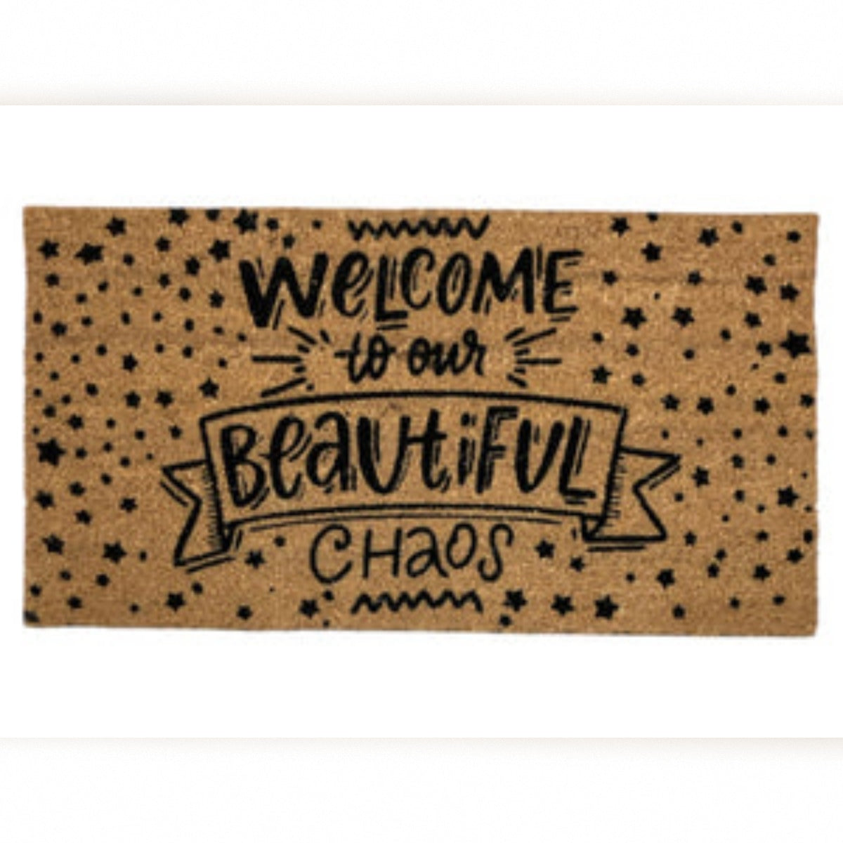 Design Coir mat with PVC backing 75x40 cm