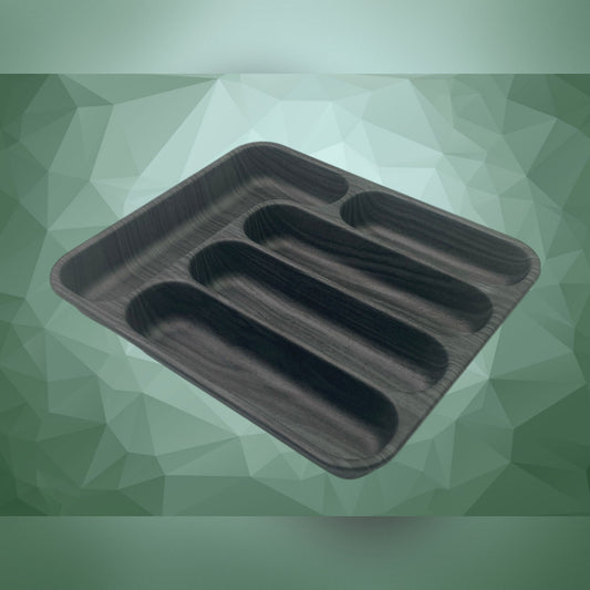 Black Wood Color Cutlery Tray 30x35 cm