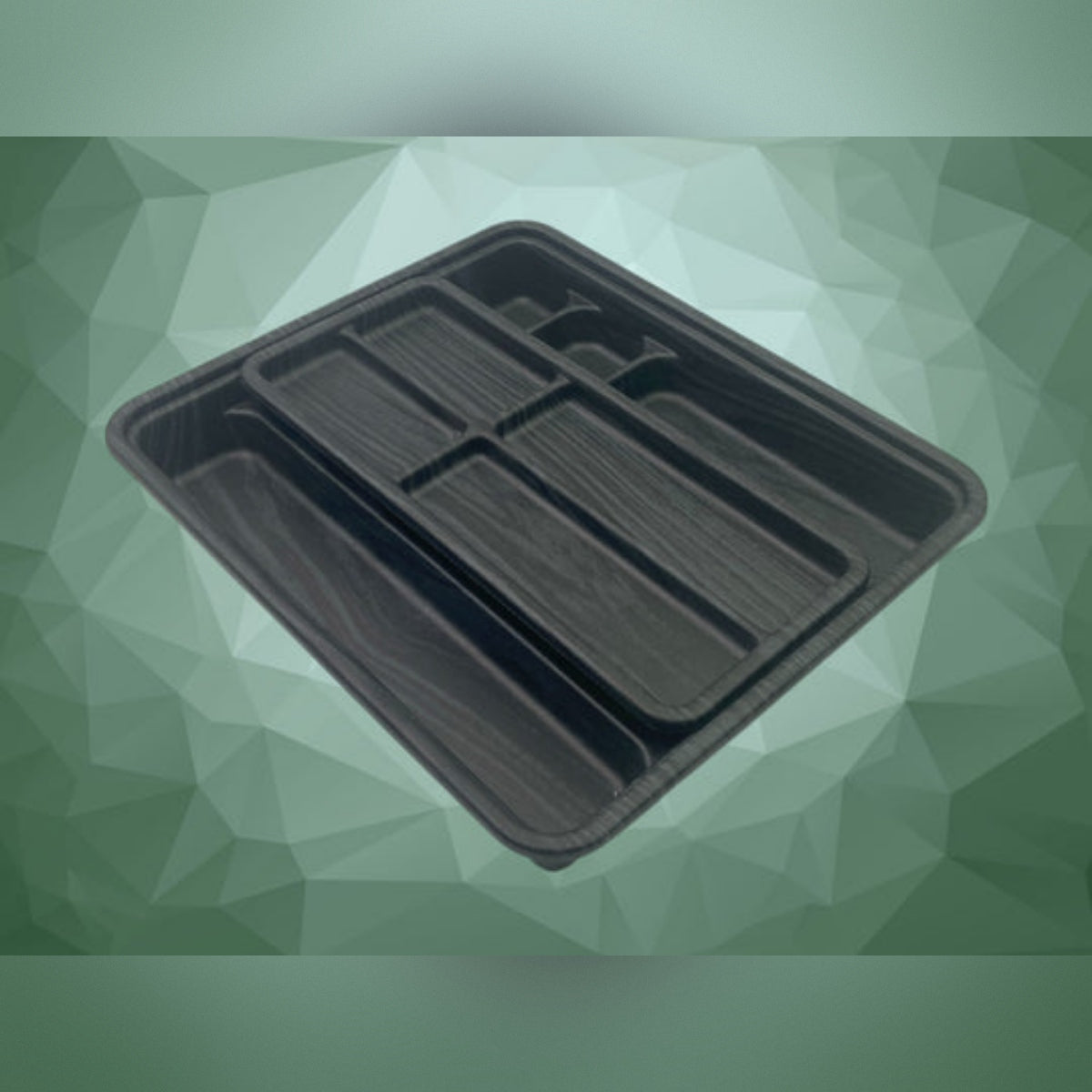 Black Wood Color Sliding Cutlery Tray 36 x 31