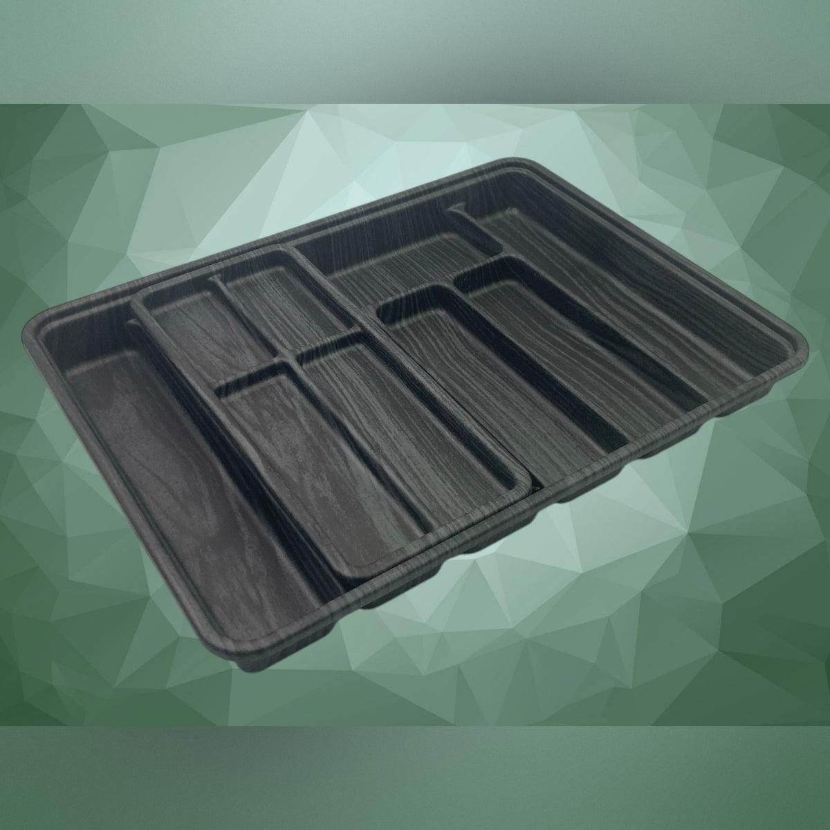 Black Wood Color Sliding Cutlery Tray 49 x36 cm