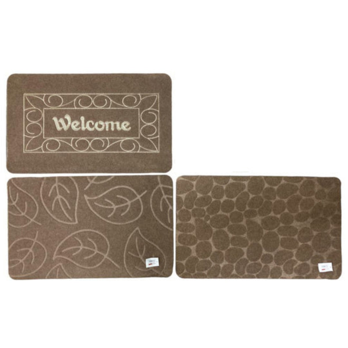 Thin synthetic fiber doormat w TPR backing 78 x 48 cm