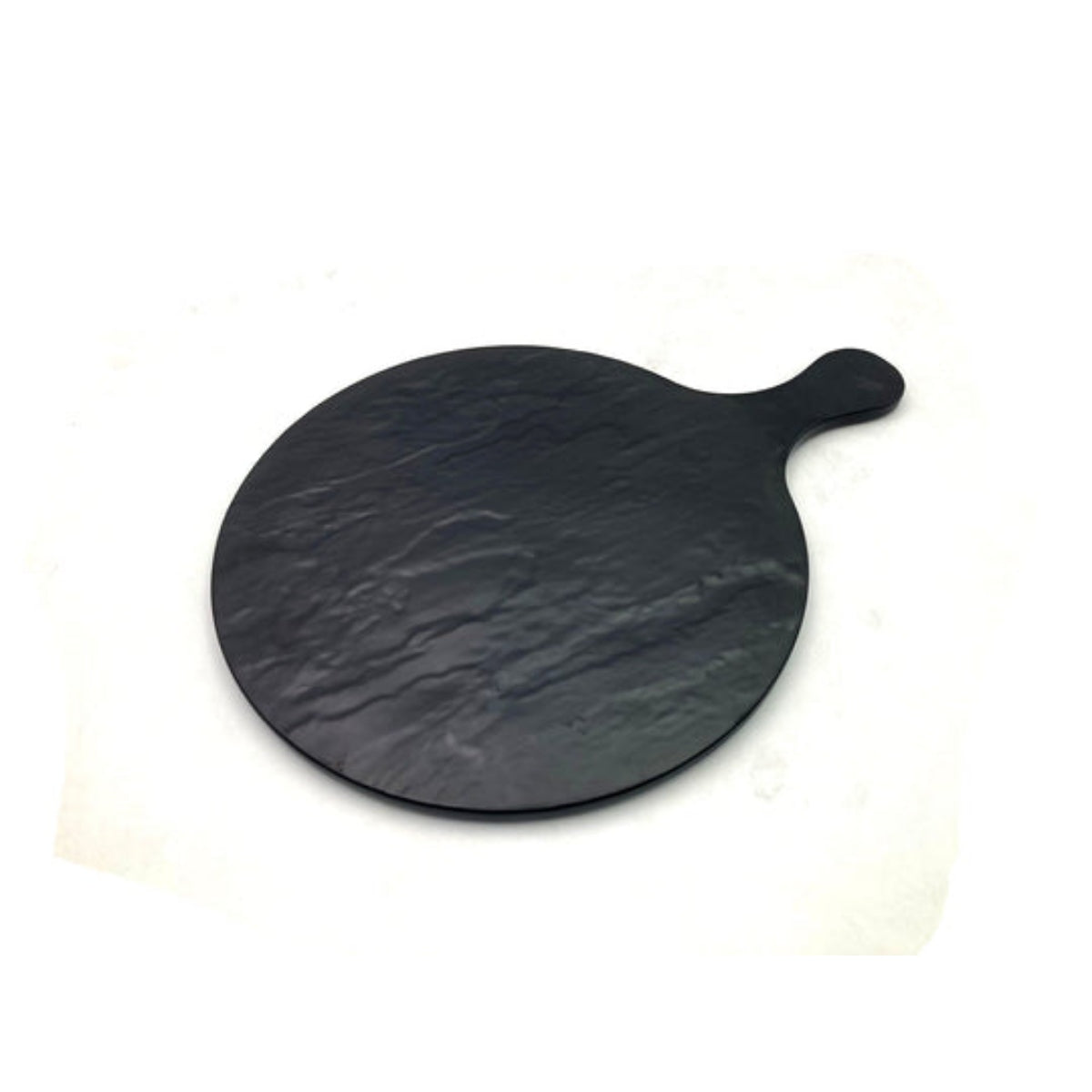 Melamine Flat Round Display Plate Granite Design 29 cm