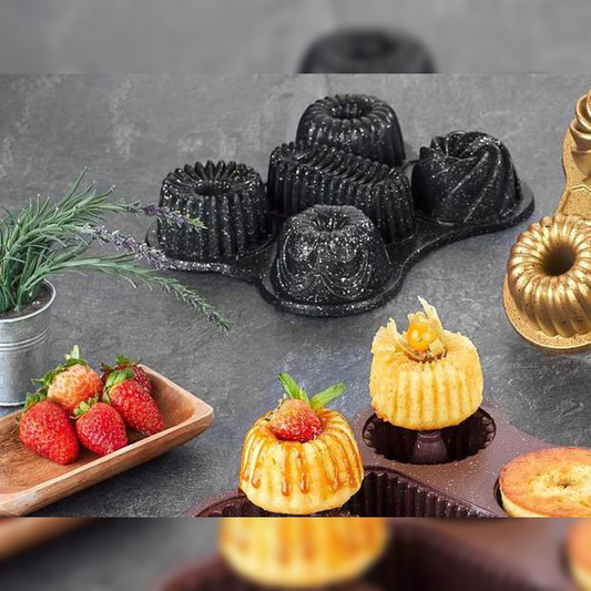 Dosthoff Cast Alum 5 Cupcakes multi shape mold - Lunaz Shop