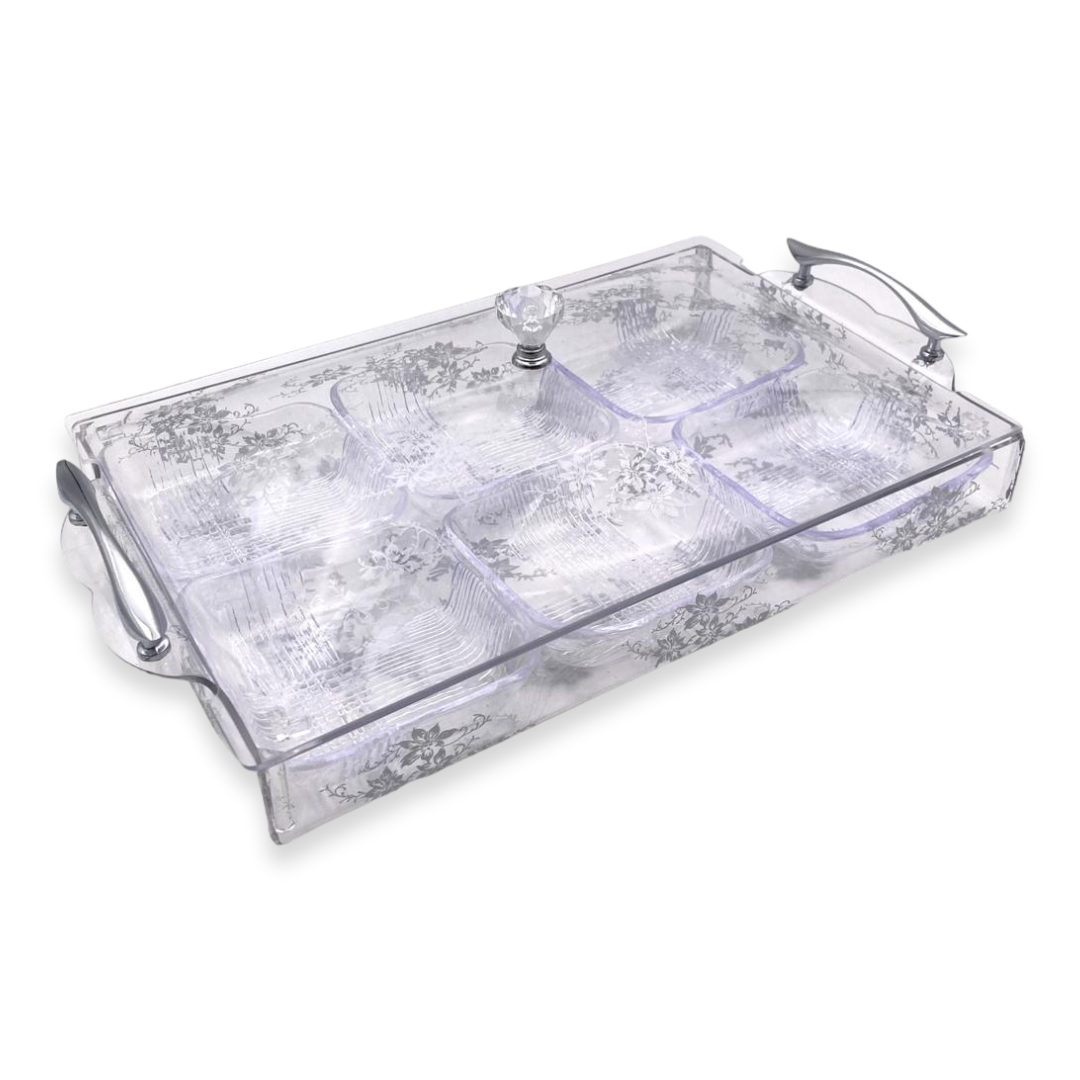 Divided Acrylic Sweet and Food Box - 6 compartments - Lunaz Shop