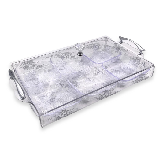 Divided Acrylic Sweet and Food Box - 6 compartments - Lunaz Shop