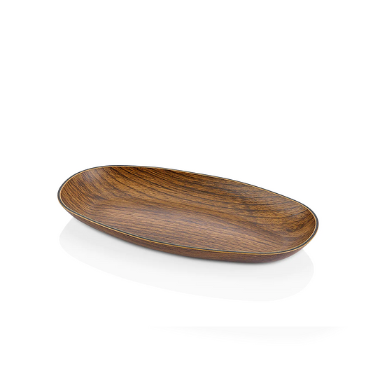 Mini Serving Oval Plate with Wooden Finish - Lunaz Shop