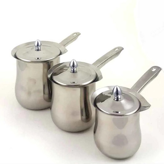 Stainless steel coffee pot set 3 pieces - Lunaz Shop