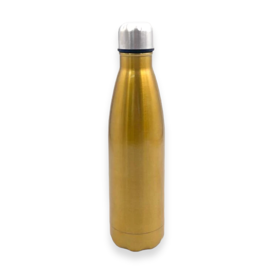 Golden Color Stainless Steel Vacuum Water Bottle 500 ml - Lunaz Shop