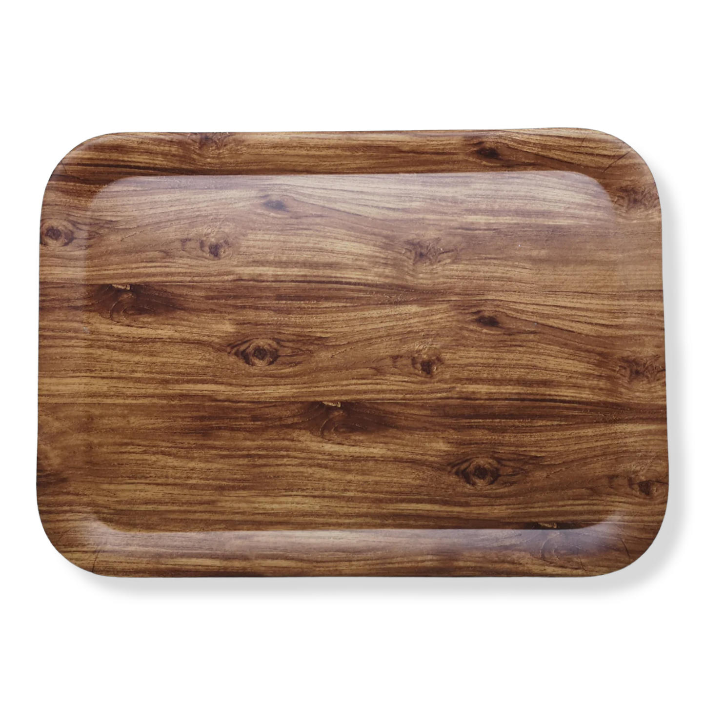 Wooden Design Rectangular Melamine Tray 17" - Lunaz Shop