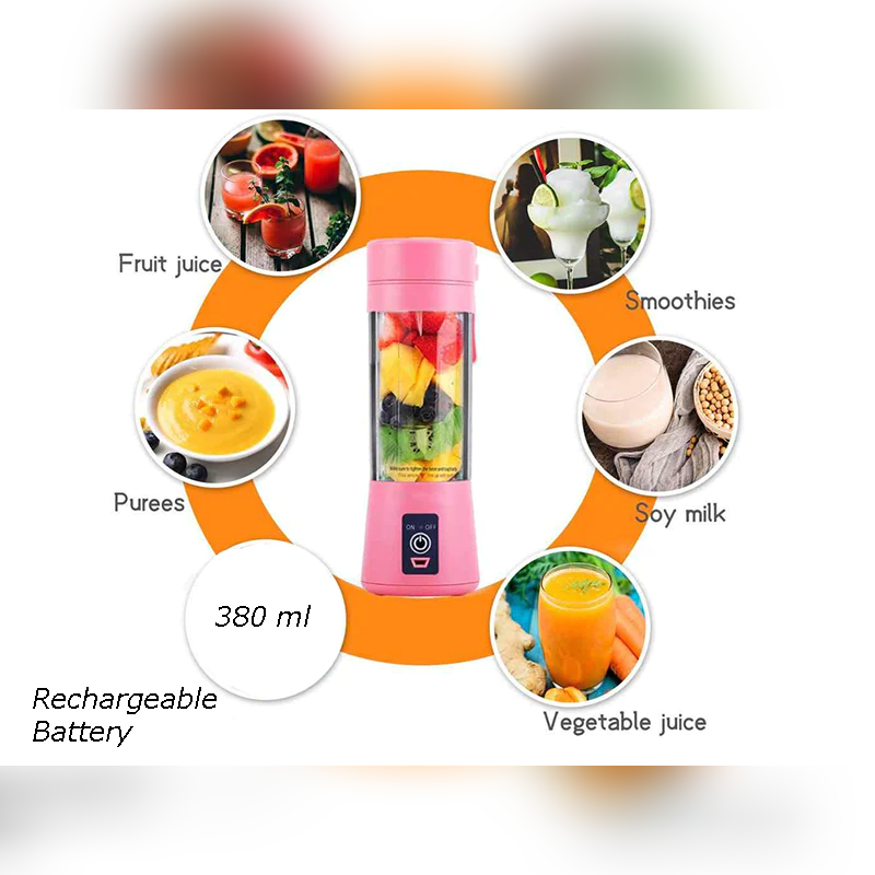 Portable and Rechargeable Battery Juice Blender - Lunaz Shop