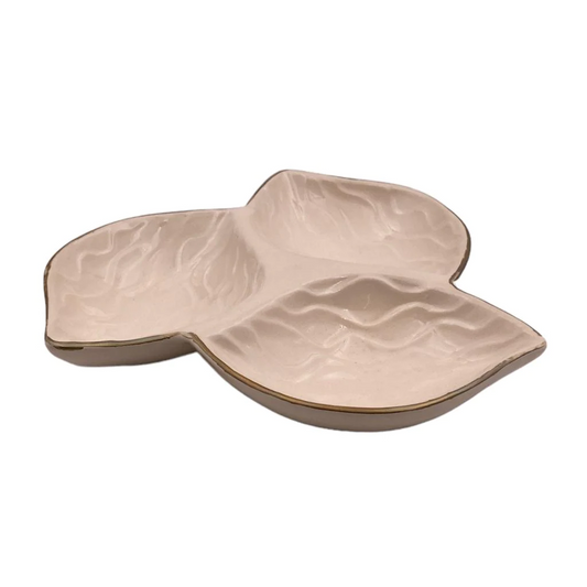 Ceramic 3 Compartments Plate - Lunaz Shop