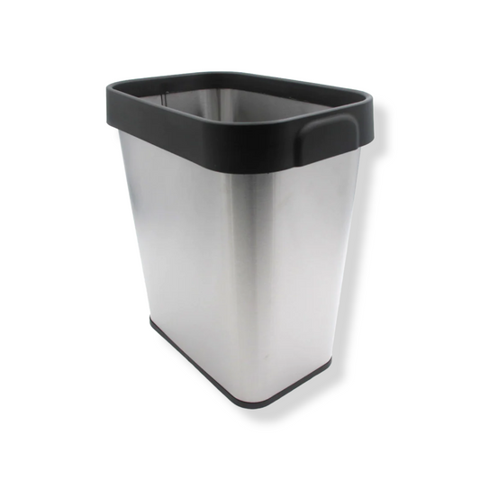 Stainless Steel rectangular Dustbin for papers 12 Lt - Lunaz Shop