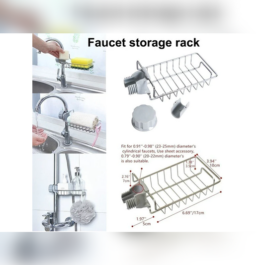 Large SS Faucet Storage Basket - Lunaz Shop