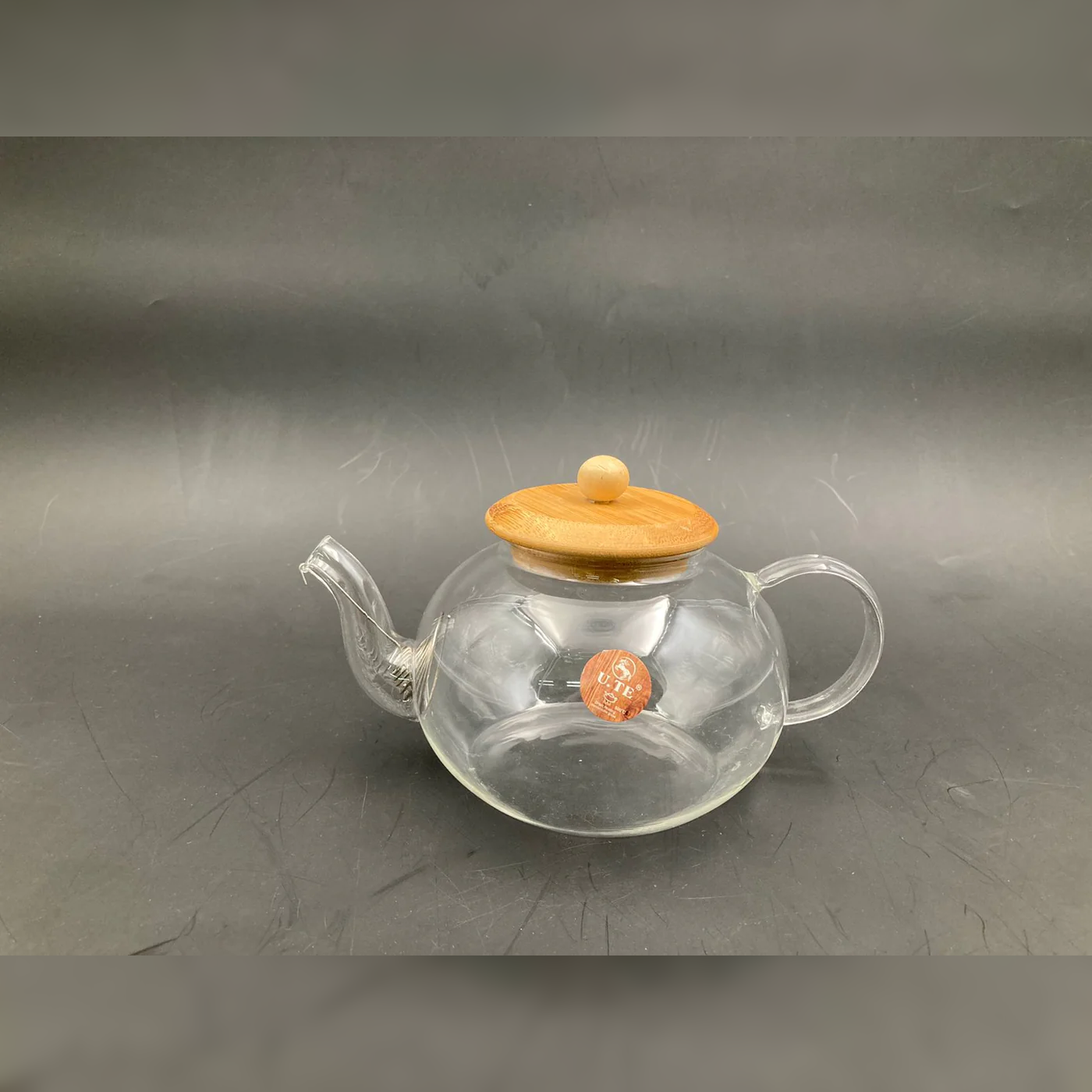 Borosilicate Glass Tea Pot Wood cover 800 ml - Lunaz Shop