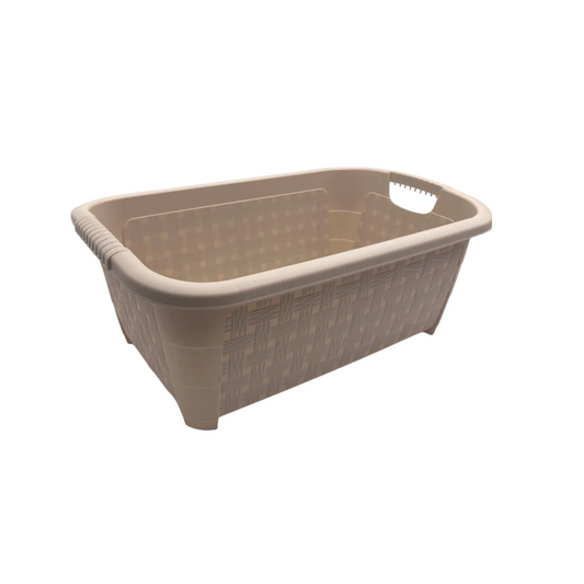 Plastic rattan rectangular laundry basket 20 L - Lunaz Shop