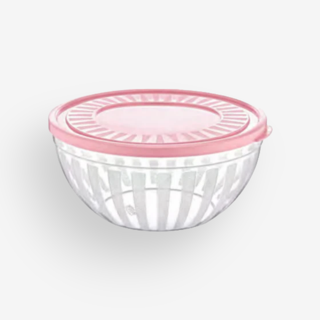 Transparent Round Bowl with cover - Lunaz Shop