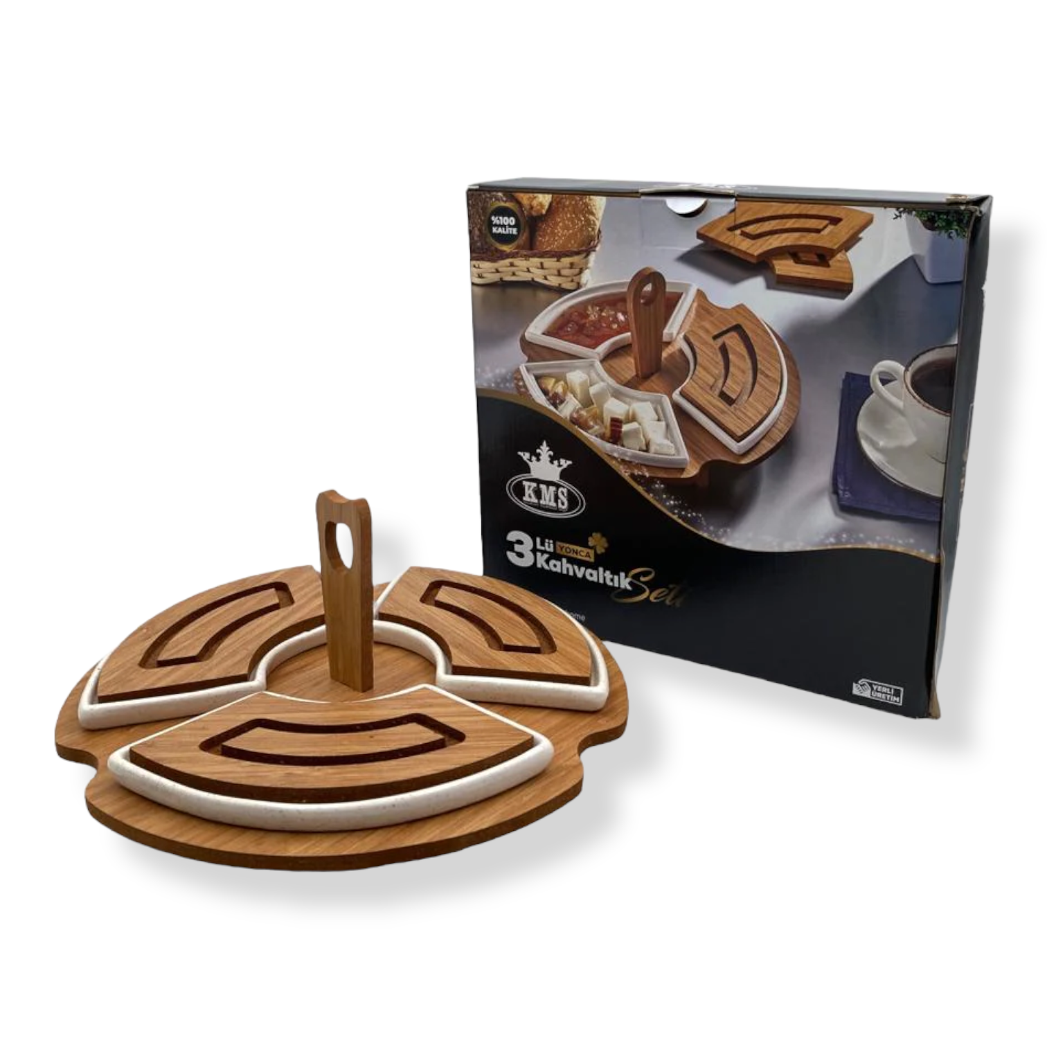 Round divided tray with covers - Lunaz Shop
