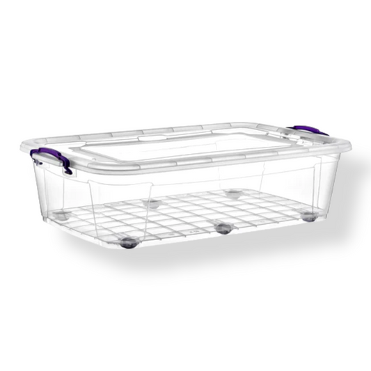 Wheelie Clear Storage Box 40 Lt - Lunaz Shop