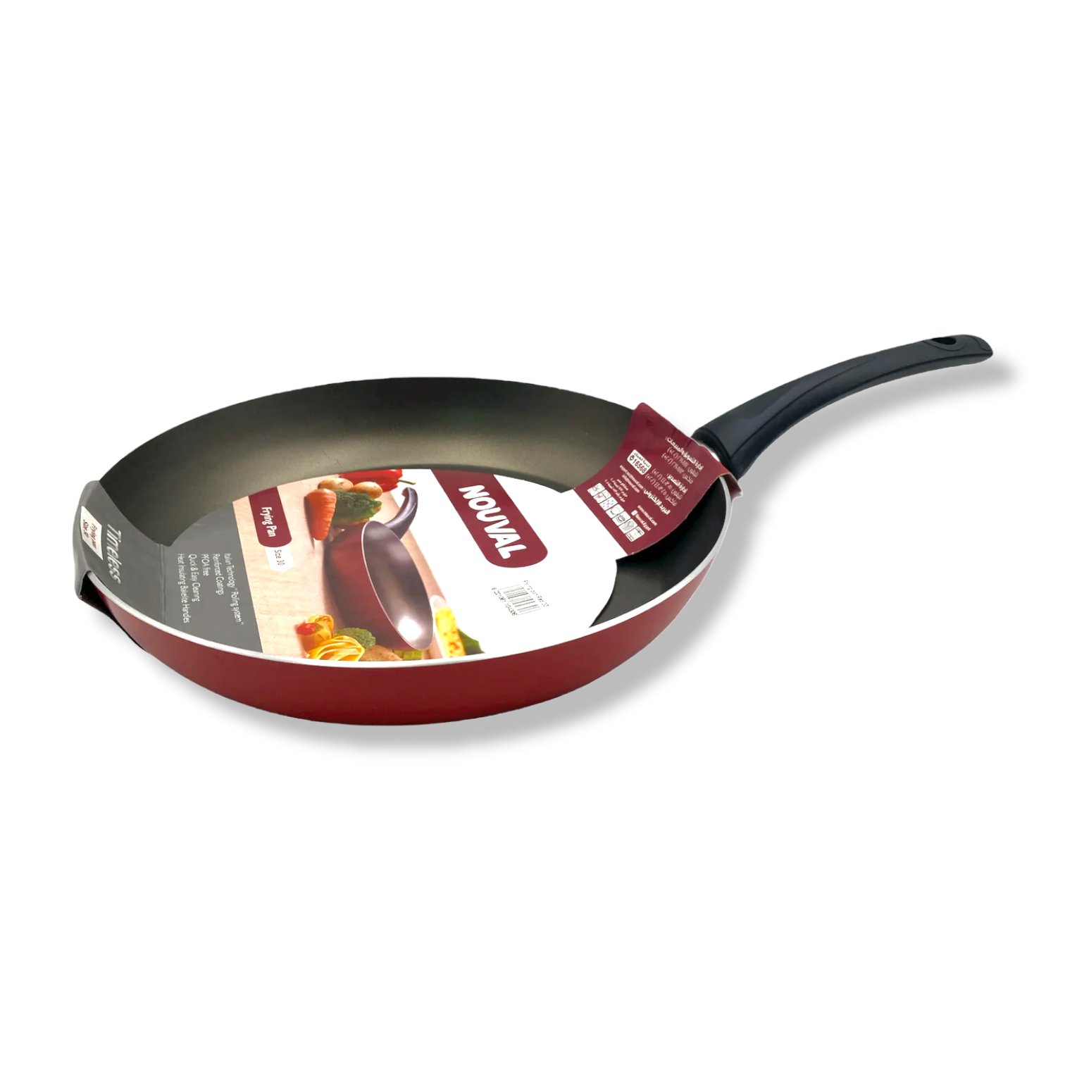 Nouval Red Frying Pan - Different Sizes Available - Lunaz Shop