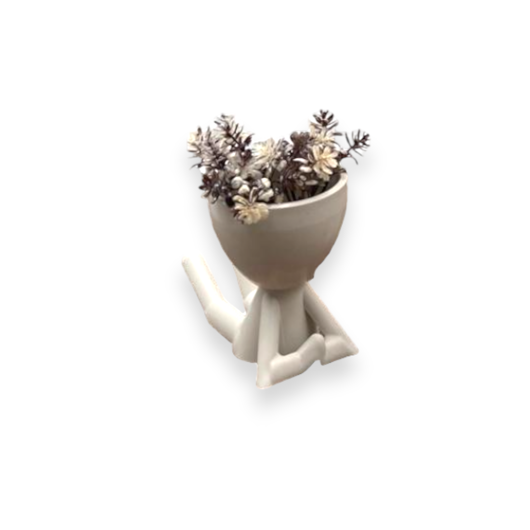 Playful Mini Humans Flower Pot with Flowers - Lunaz Shop