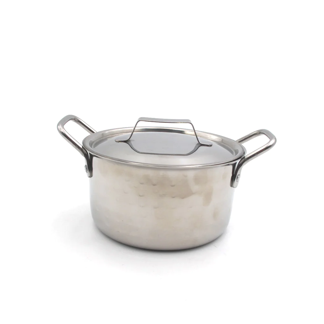 Stainless Steel dutch oven with cover 12.7 x 7 cm - Lunaz Shop