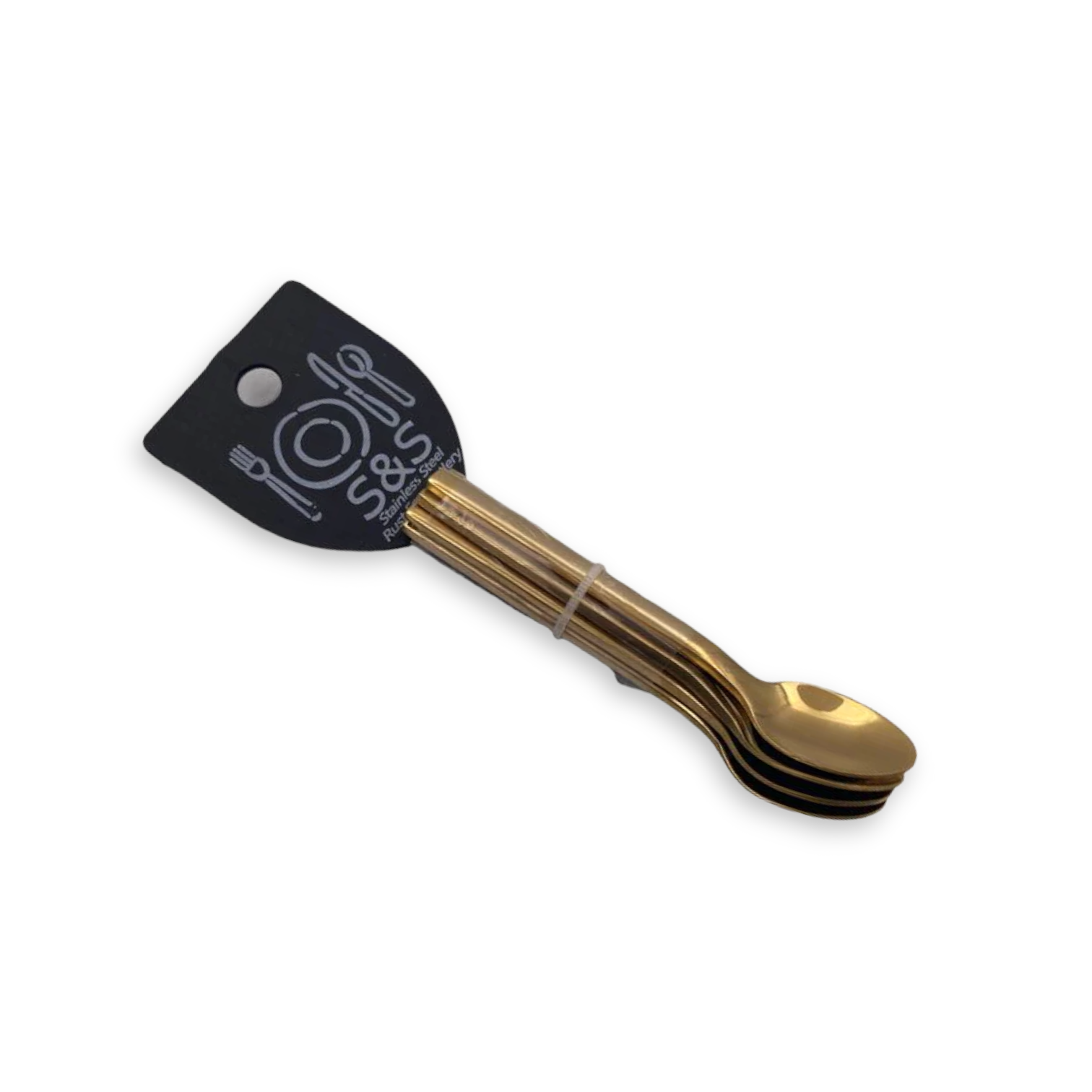 Plain Modern Golden Demitasse Spoons X6 - Lunaz Shop