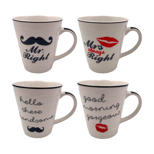 Mr & Mrs Porcelain Mug - Lunaz Shop