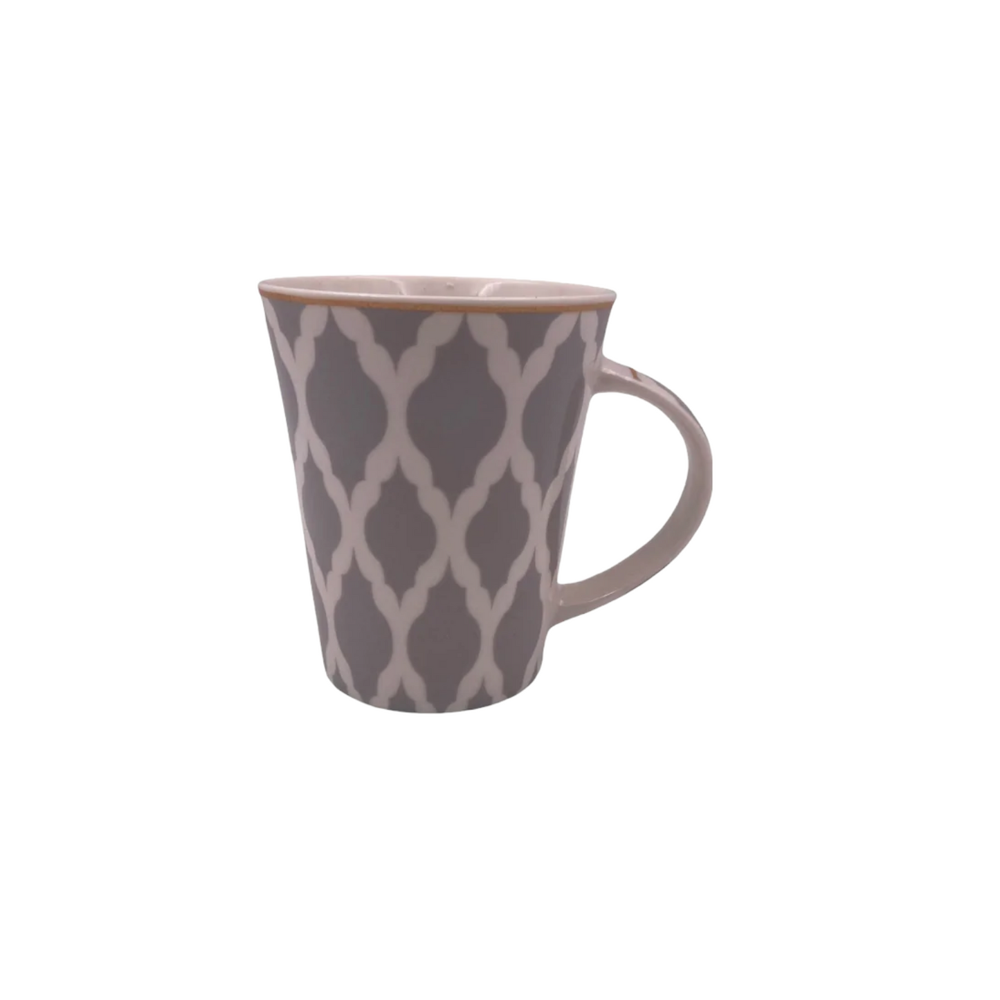 Porcelain Mug Gray Design with Rim - Lunaz Shop
