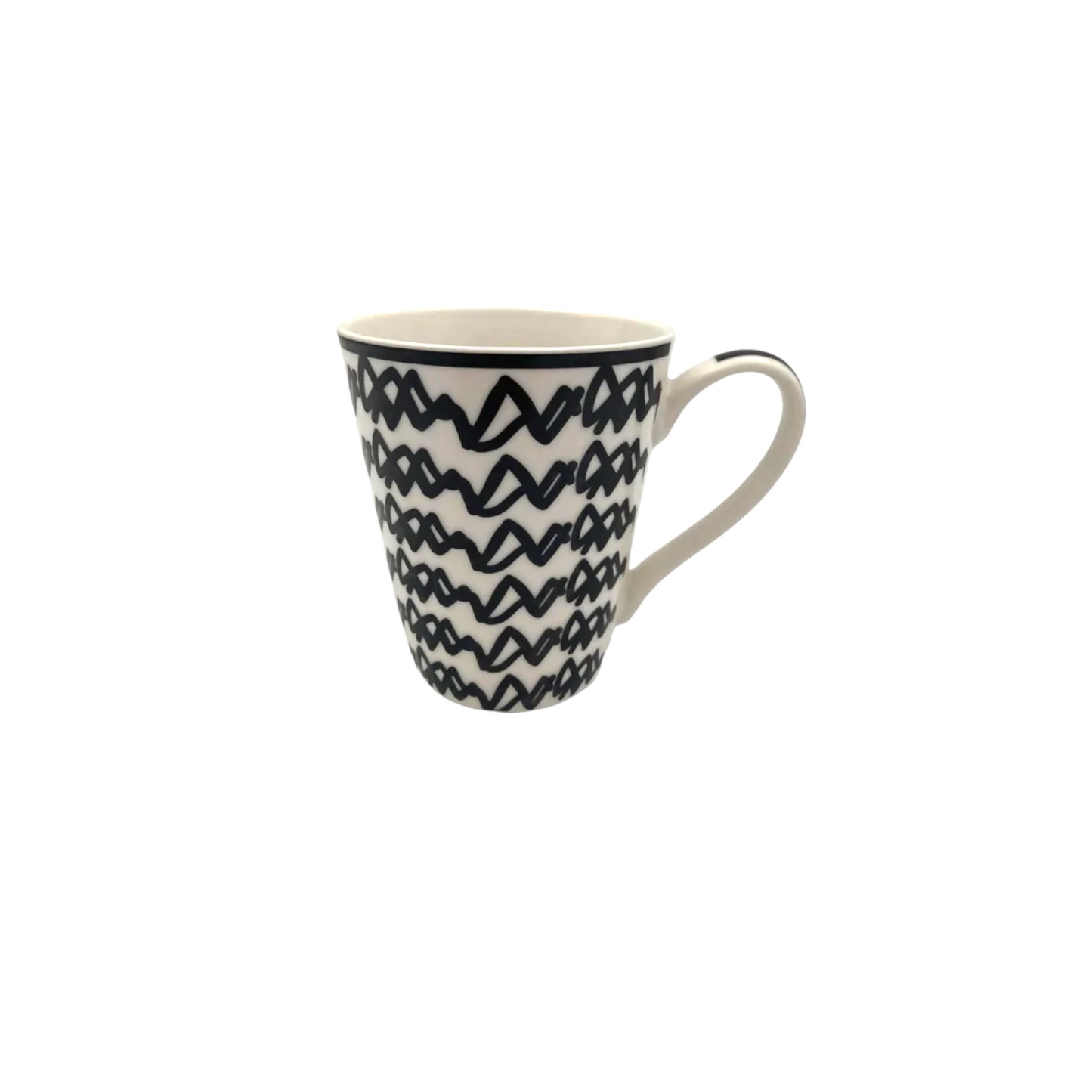 Porcelain Mug Black Patterns - Lunaz Shop