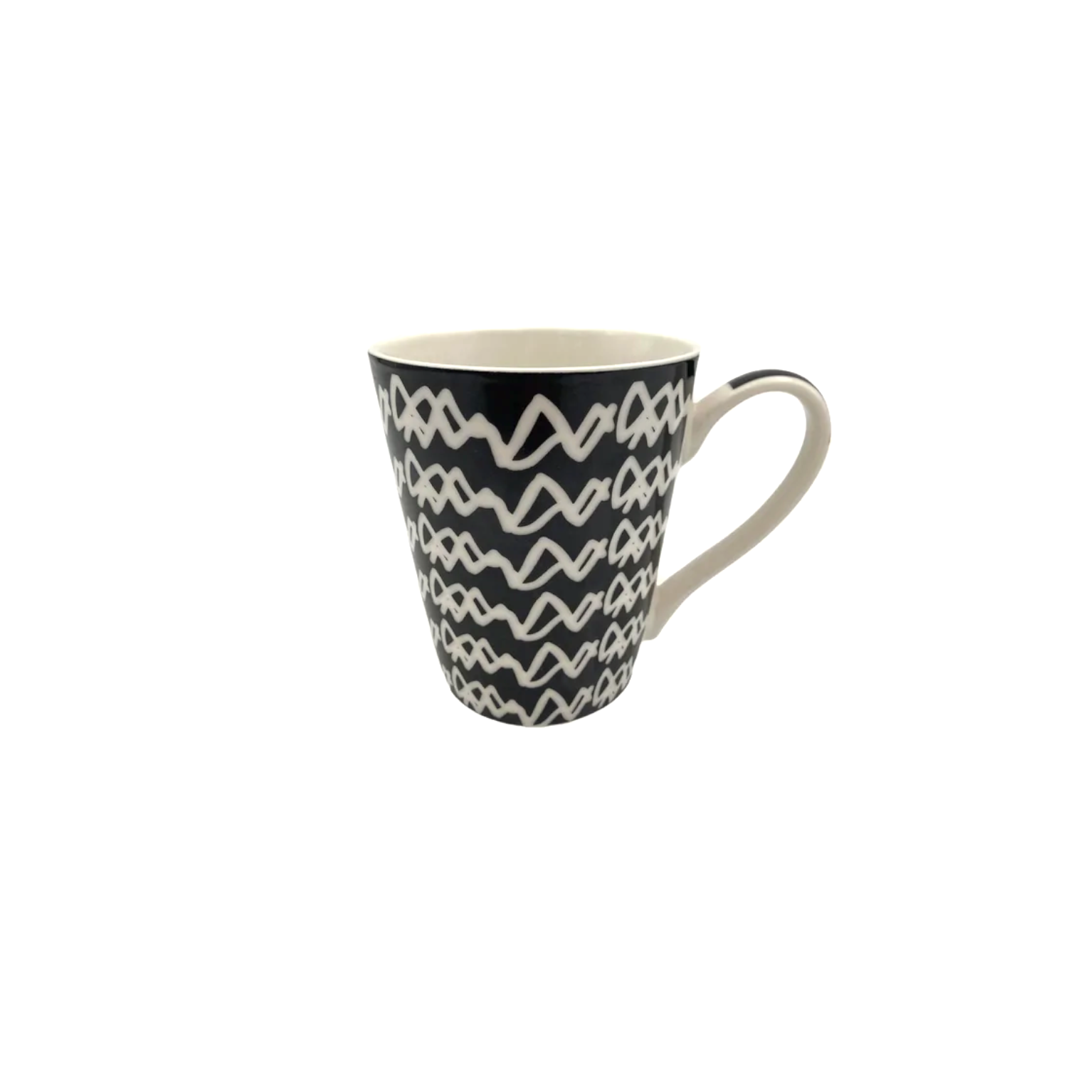 Porcelain Mug Black Patterns - Lunaz Shop