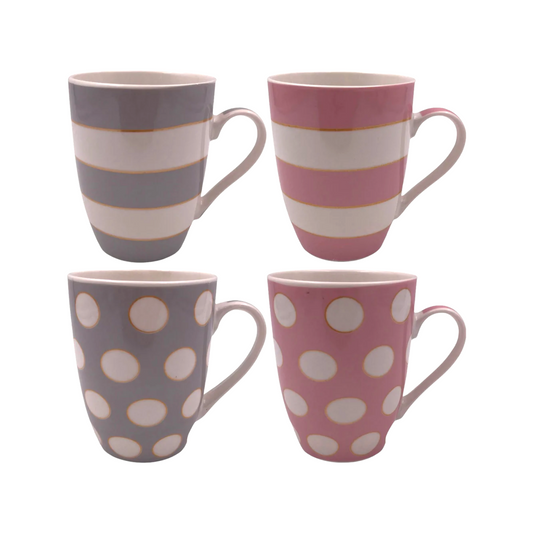 Pink and Gray Design Porcelain Mug - Lunaz Shop