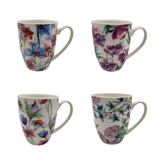 Flowered Porcelain Mug - Lunaz Shop