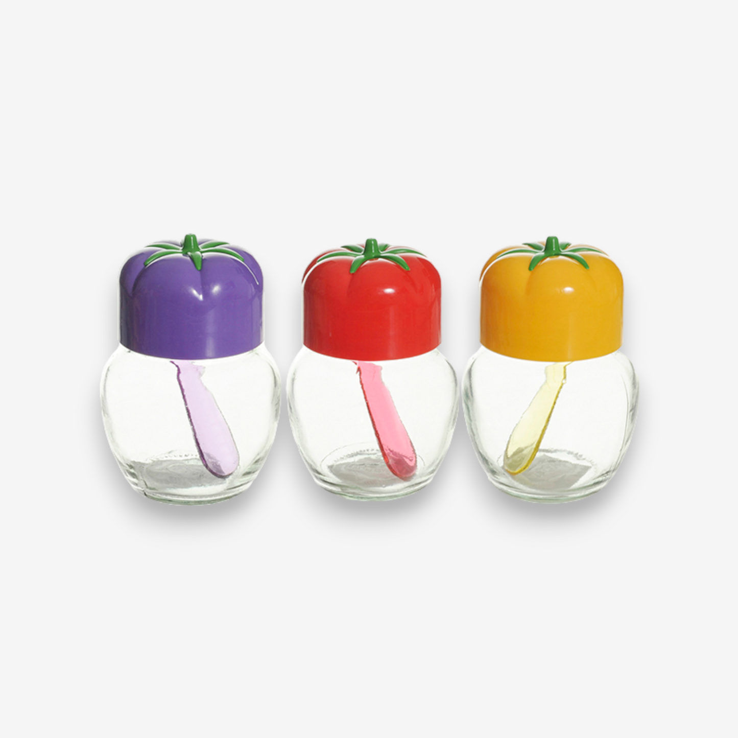 Tomato Shape Spice Jar with Plastic Spoon - Lunaz Shop