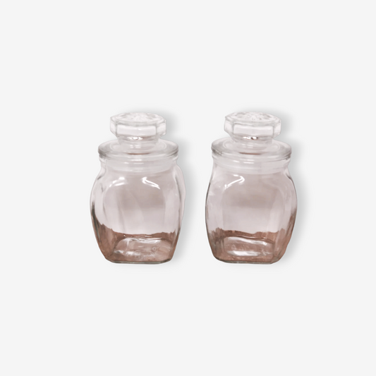 Small Glass Jar X2 - Lunaz Shop