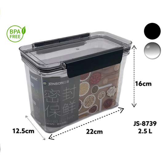 Acrylic Airtight Rectangular Food Storage Box 2.5 L - Lunaz Shop