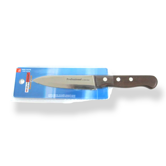 Small Utility Knife with Serrated edge and wooden handle - Lunaz Shop