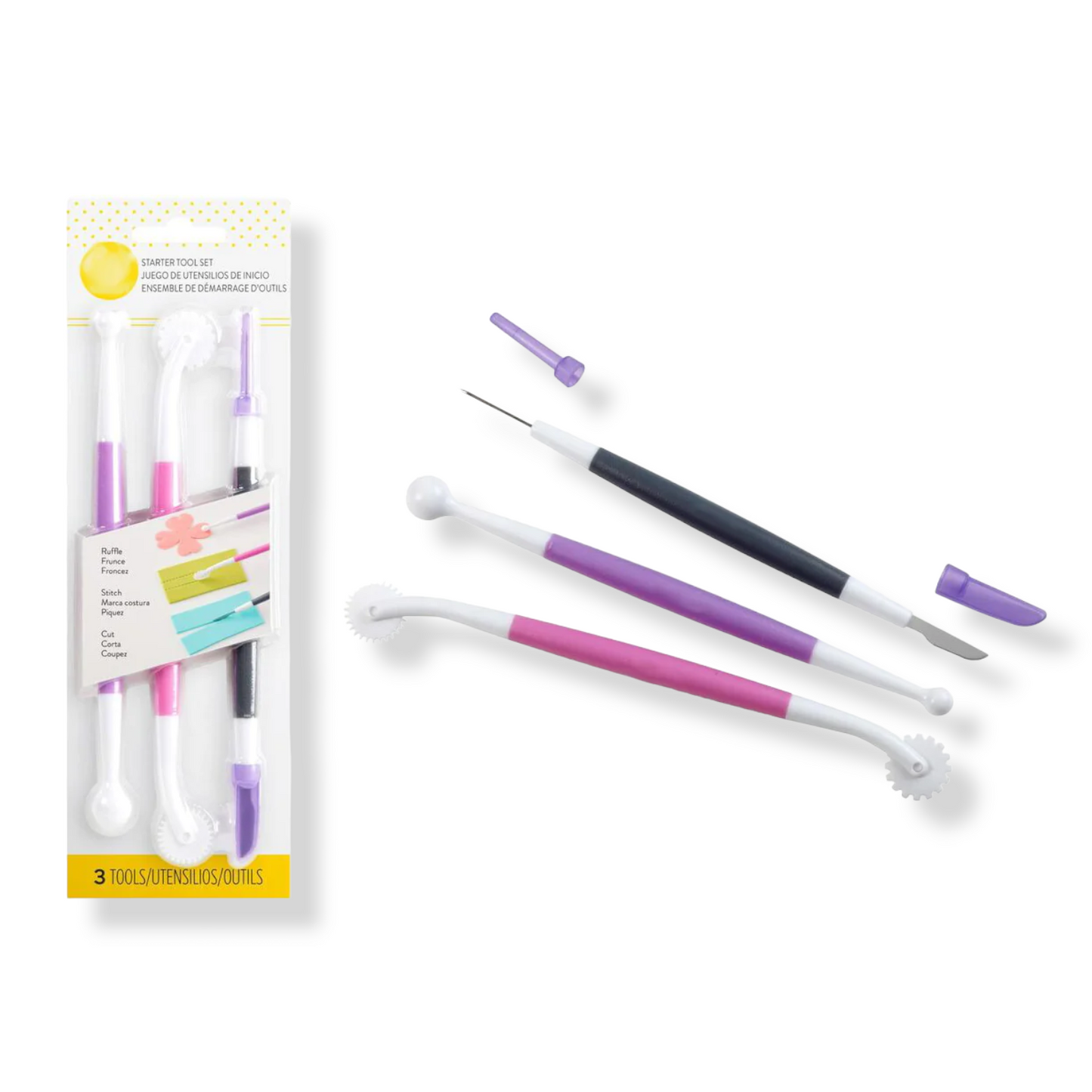 Set of 3 tools for fondant decoration - Lunaz Shop