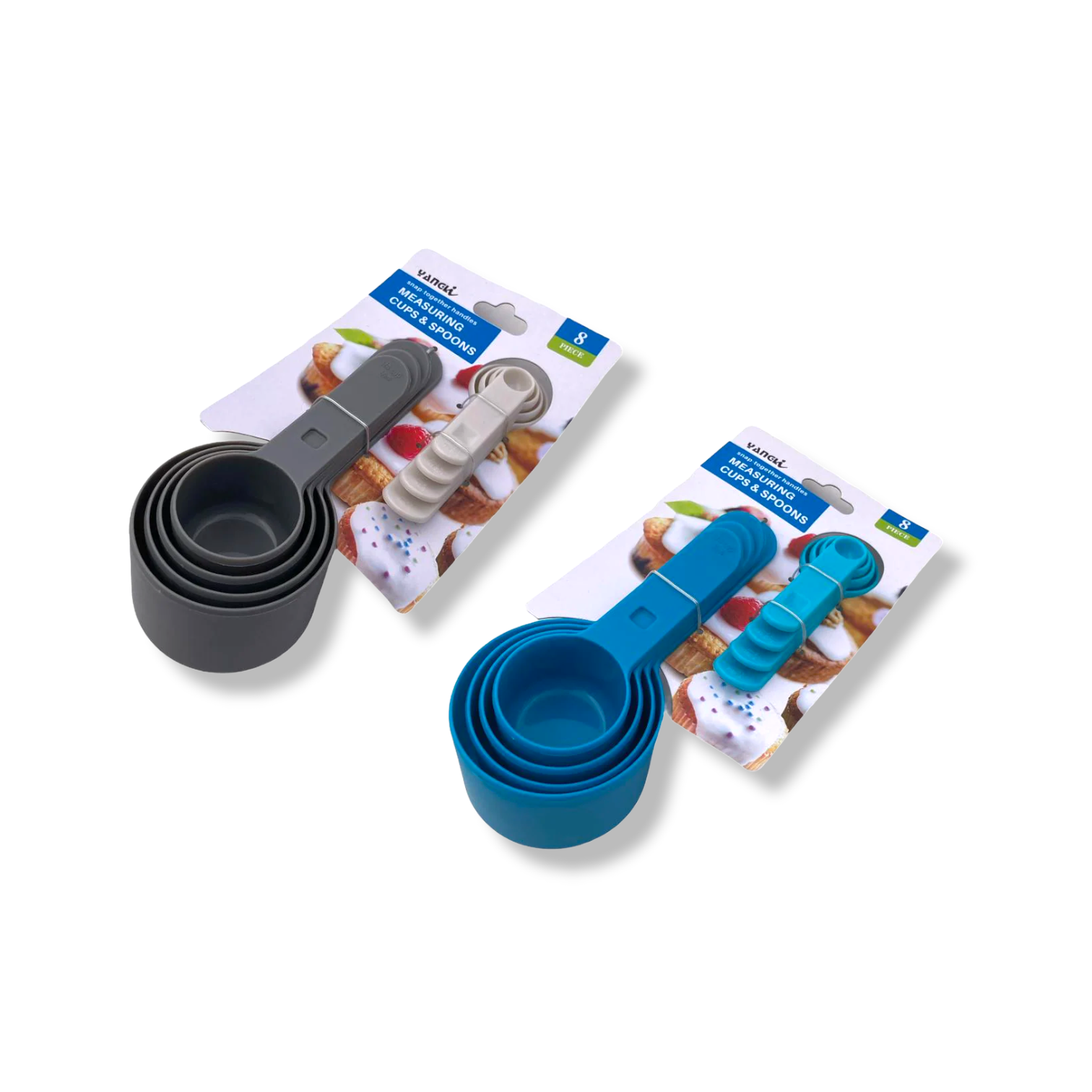 8 pcs Plastic Measuring Cups and Spoons - Lunaz Shop