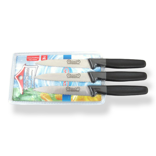 Serrated Chopping Knife X3 - Lunaz Shop